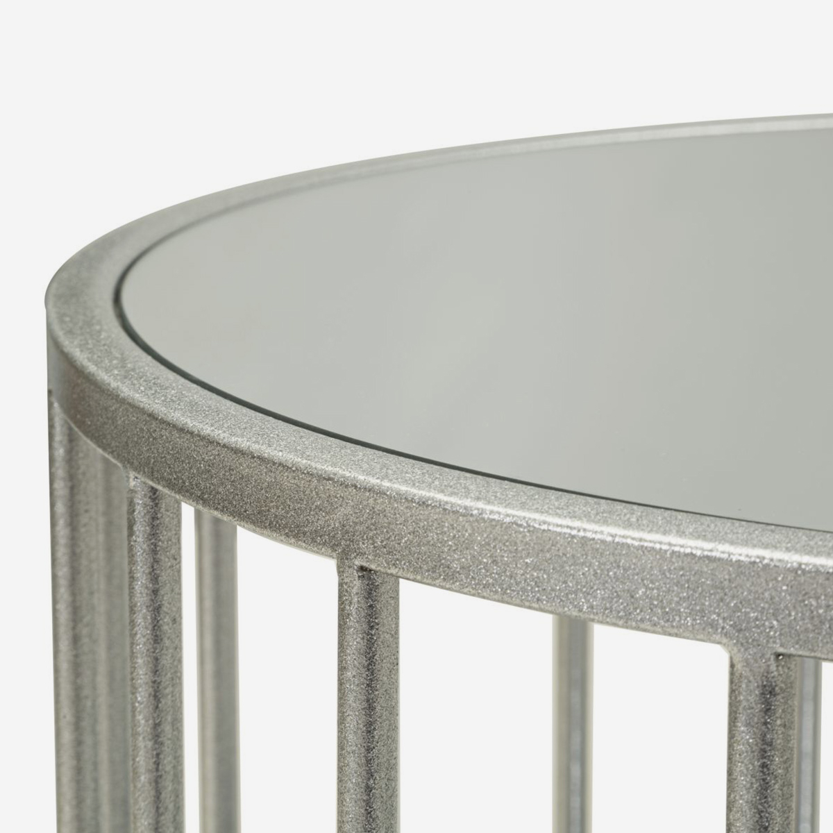Smirne Oval Iron Coffee Table with Double Shelf — 4