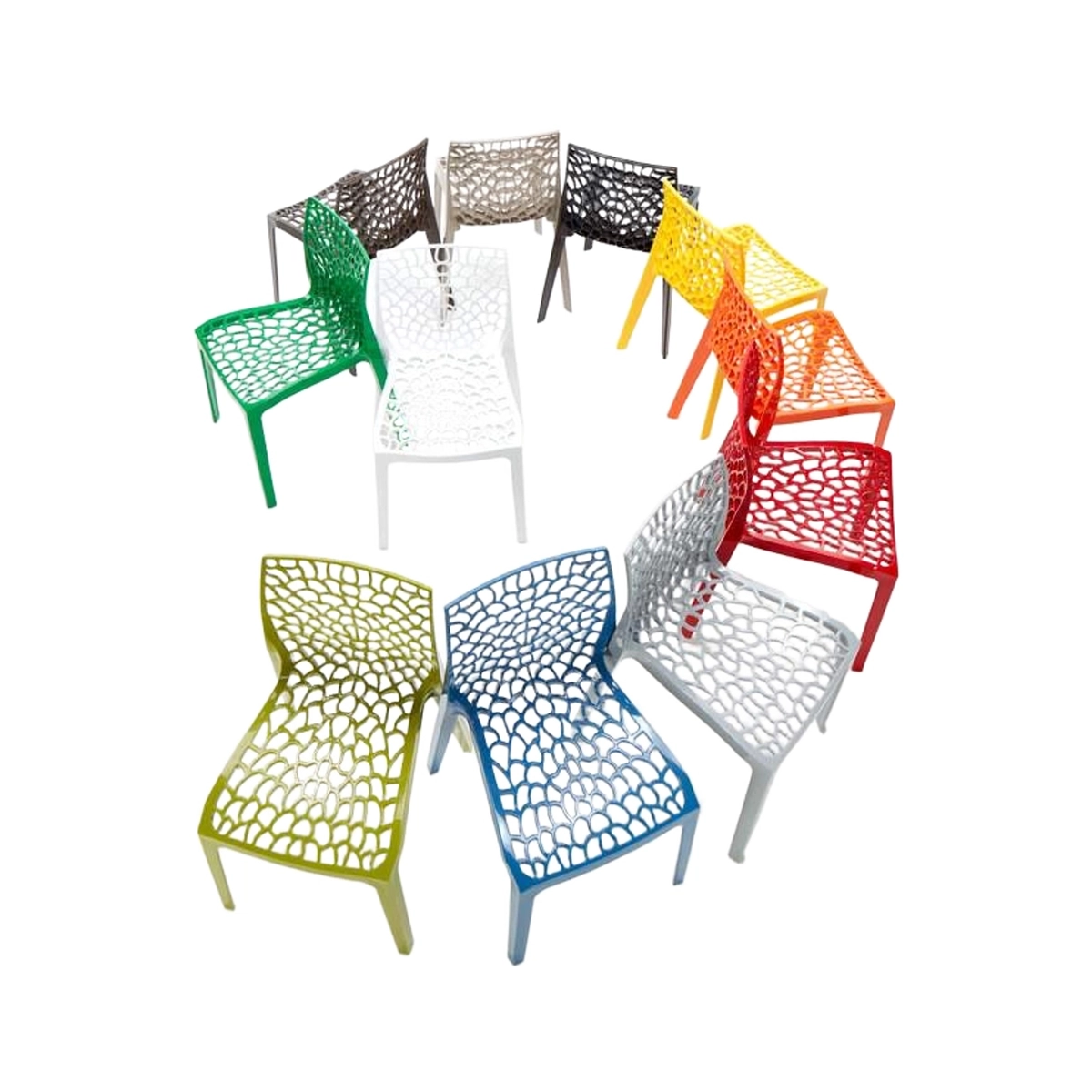 Set of 22 Stackable Chairs Per Bar Ristoranti Bar In Polipropilene Gruvyer Grand Soleil — 5