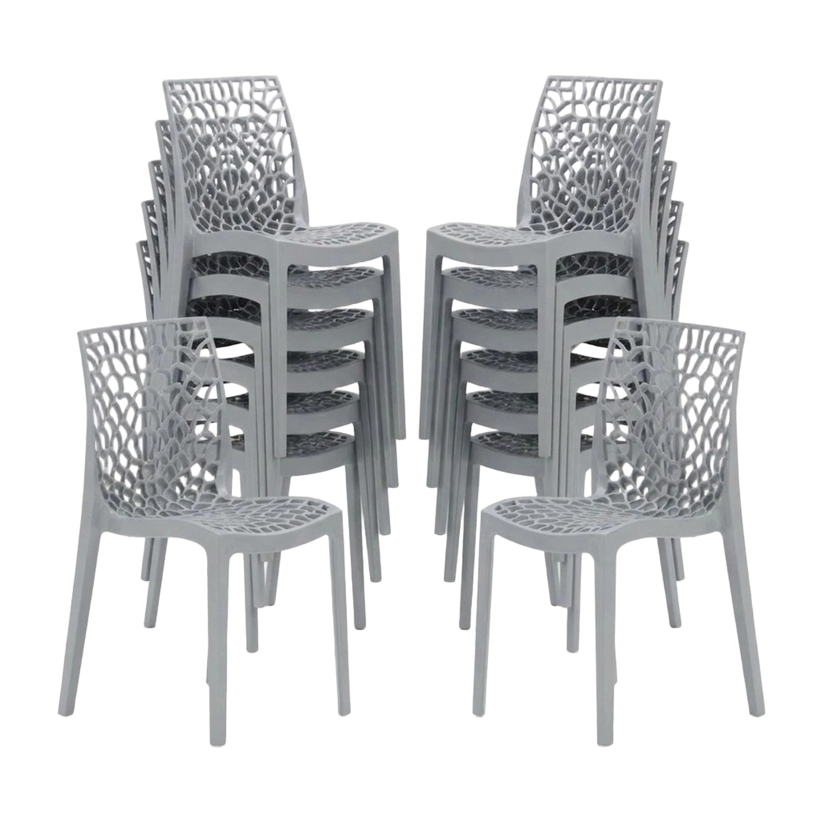 Set of 22 Stackable Chairs Per Bar Ristoranti Bar In Polipropilene Gruvyer Grand Soleil — 1