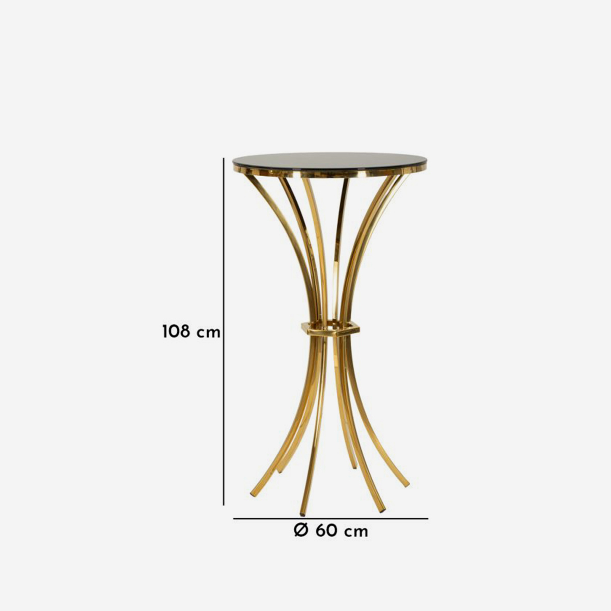 Shanty 60 Round Bar Table in Iron and Vetro — 3