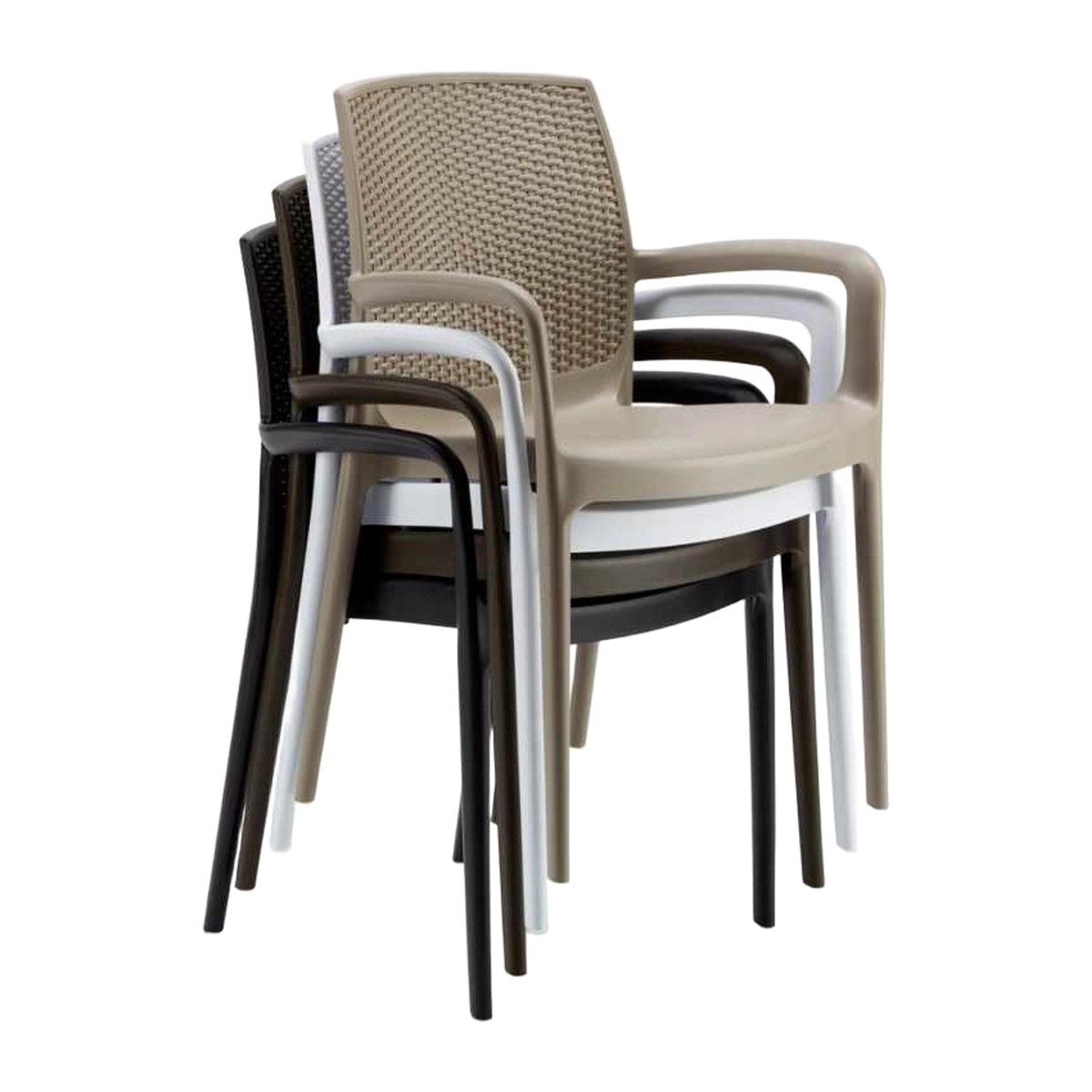 Poly Rattan Garden Armchair with Armrests Grand Soleil Boheme — 4