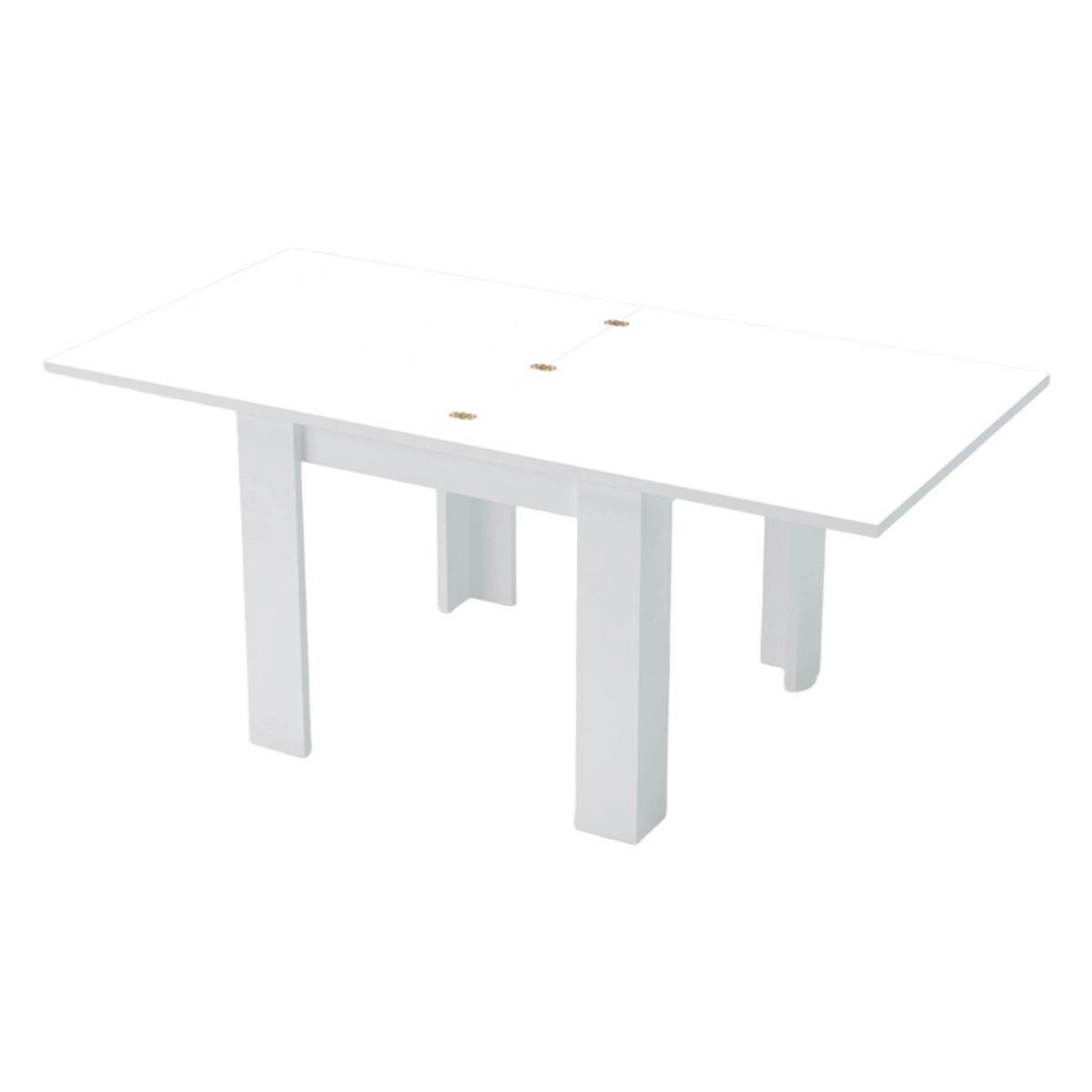 Modern design white extendable table console 90-180x90cm Jesi Liber — 5