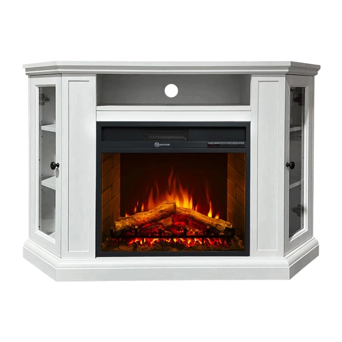 Corner Electric Fireplace in White Wood Madison Divina Fire DF9139 — 3