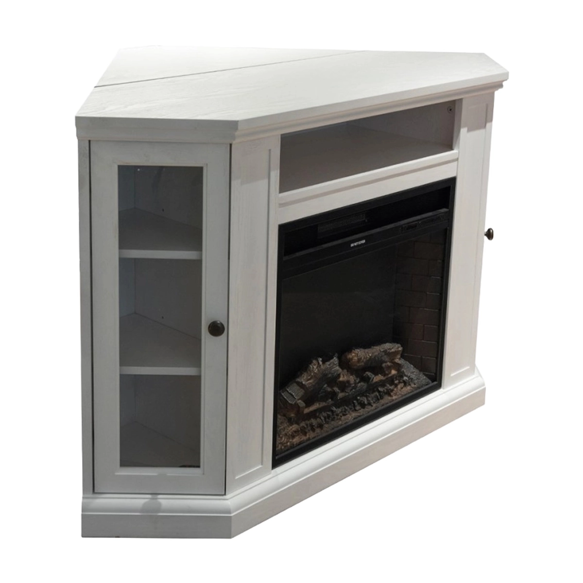 Corner Electric Fireplace in White Wood Madison Divina Fire DF9139 — 4
