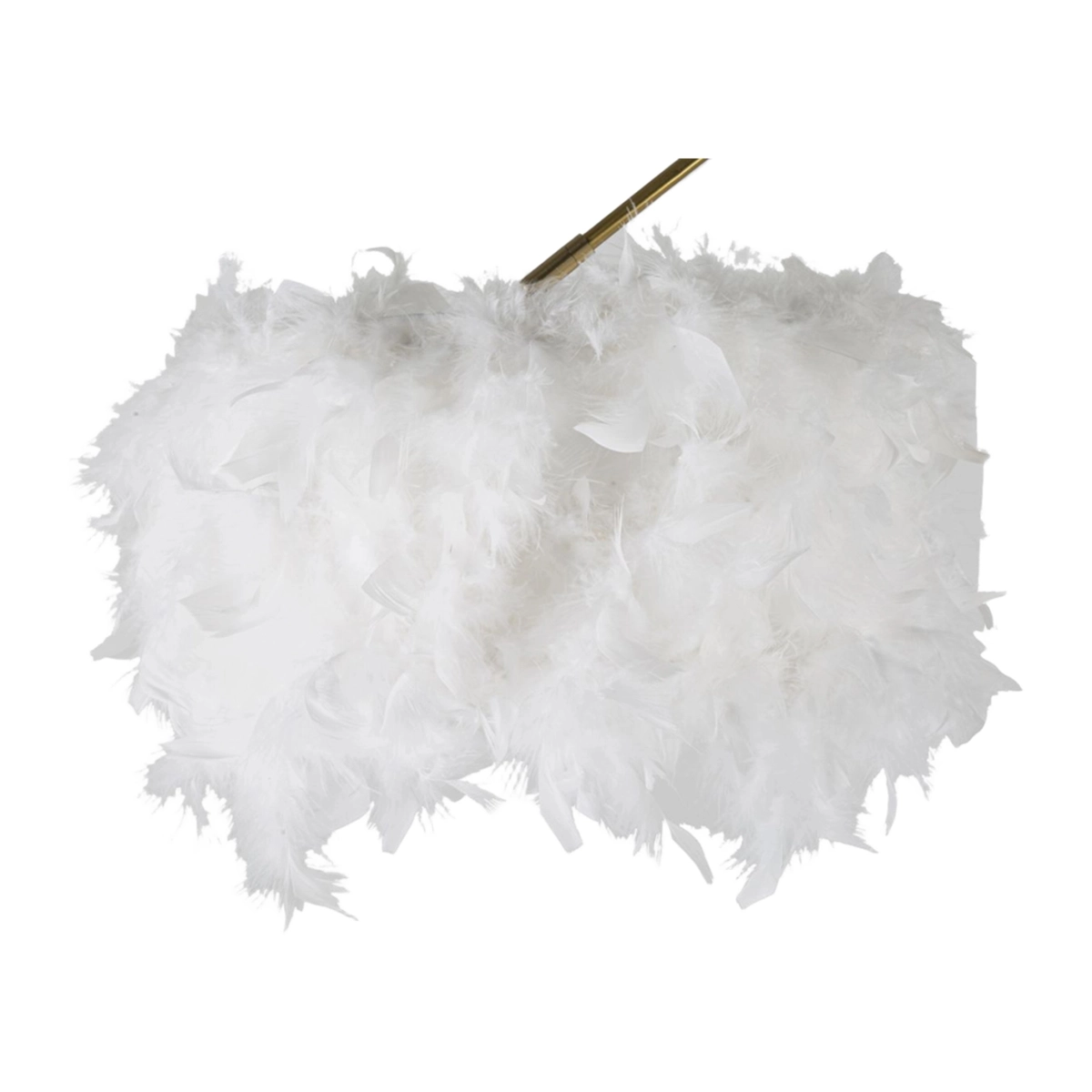 Arc Plur Curved Floor Lamp with Feather Lampshade — 4