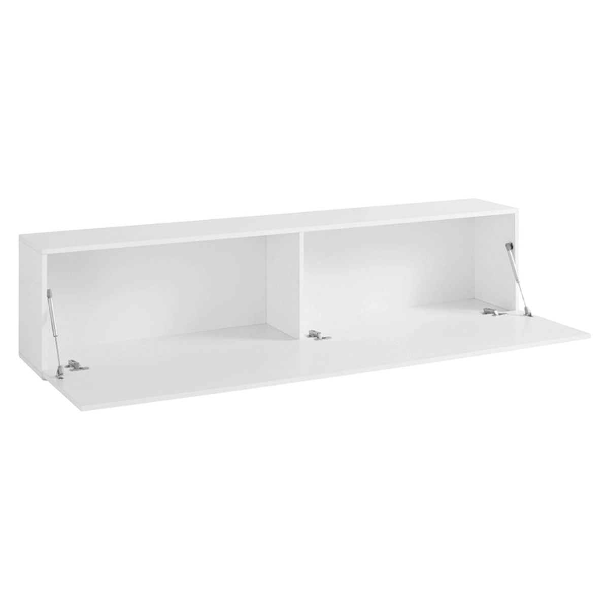TV unit for living room 180cm glossy white Joy Low 1 flap door 2 compartments — 6