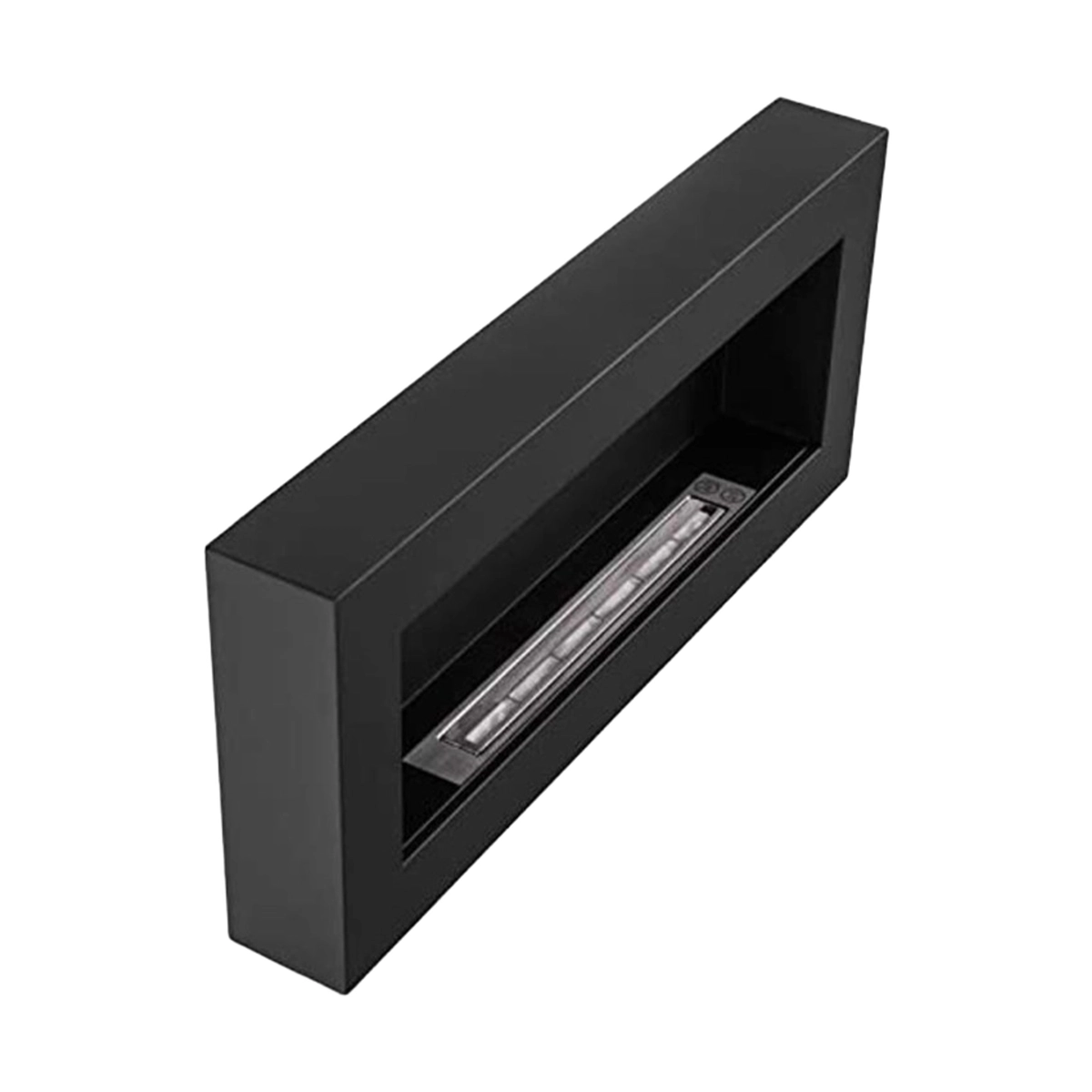 Wall Mounted Bioethanol Fireplace with Frame Divina Fire Siena Nero — 3
