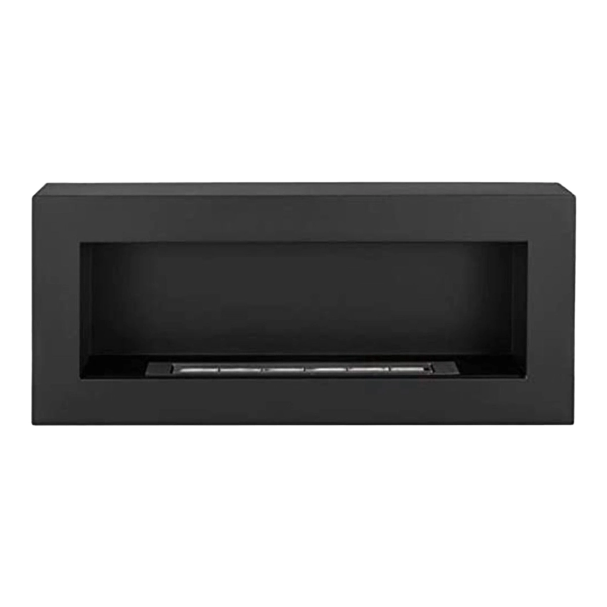 Wall Mounted Bioethanol Fireplace with Frame Divina Fire Siena Nero — 4