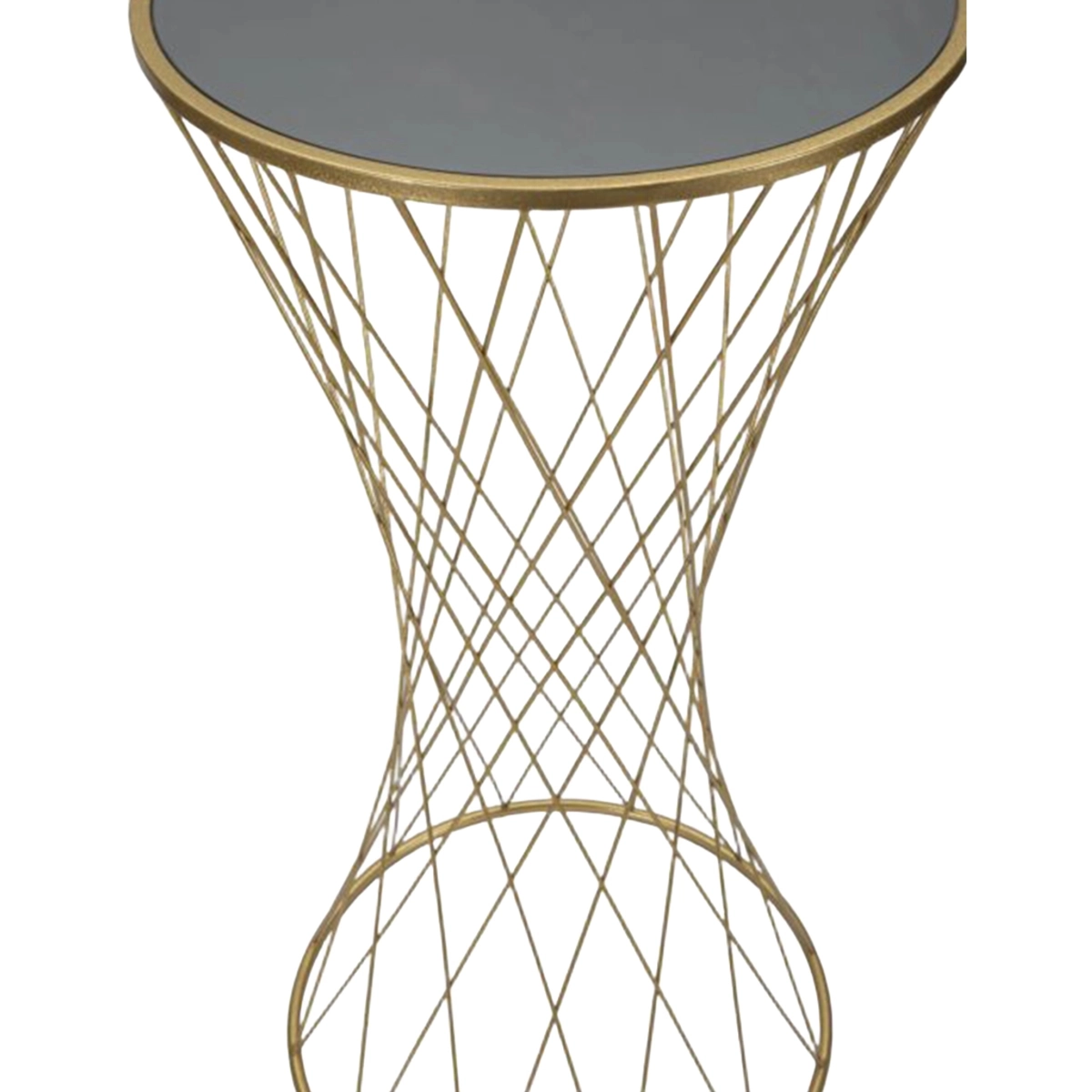Tall Round Accent Table in Metallo with Mirror Top Tower 80 Mauro Ferretti — 4