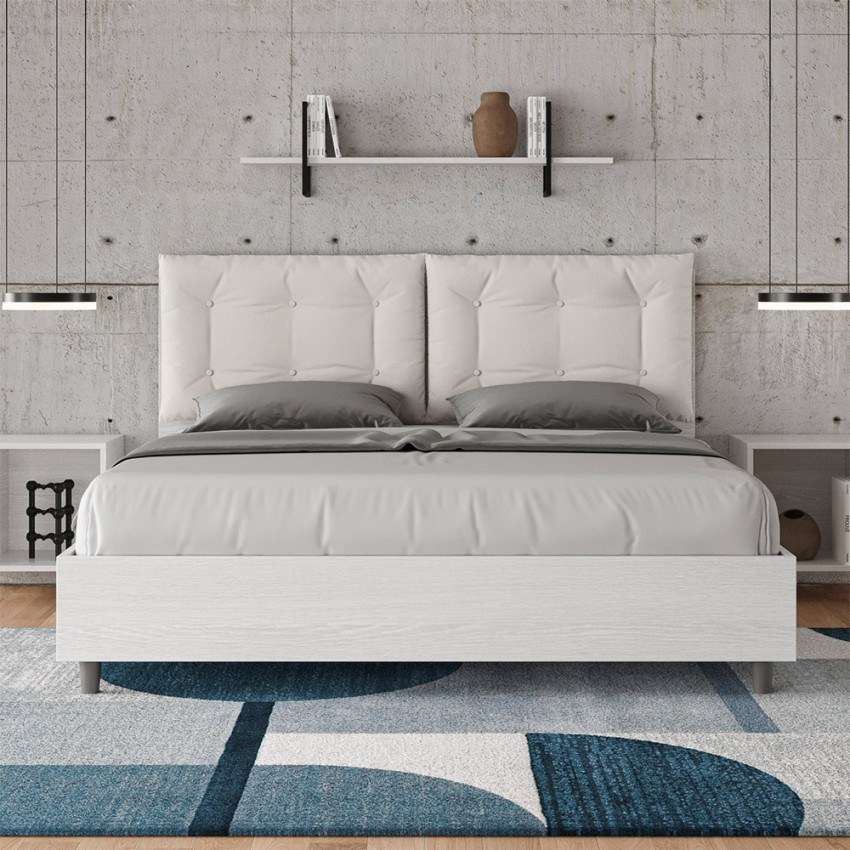 Egos Annalisa Wooden Double Storage Bed 160x190 with Cushions — 3