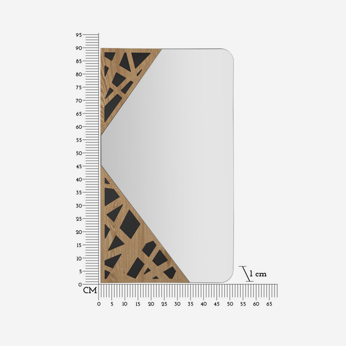 Angle Decorative Rectangular Wall Mirror with Geometric Accents — 5