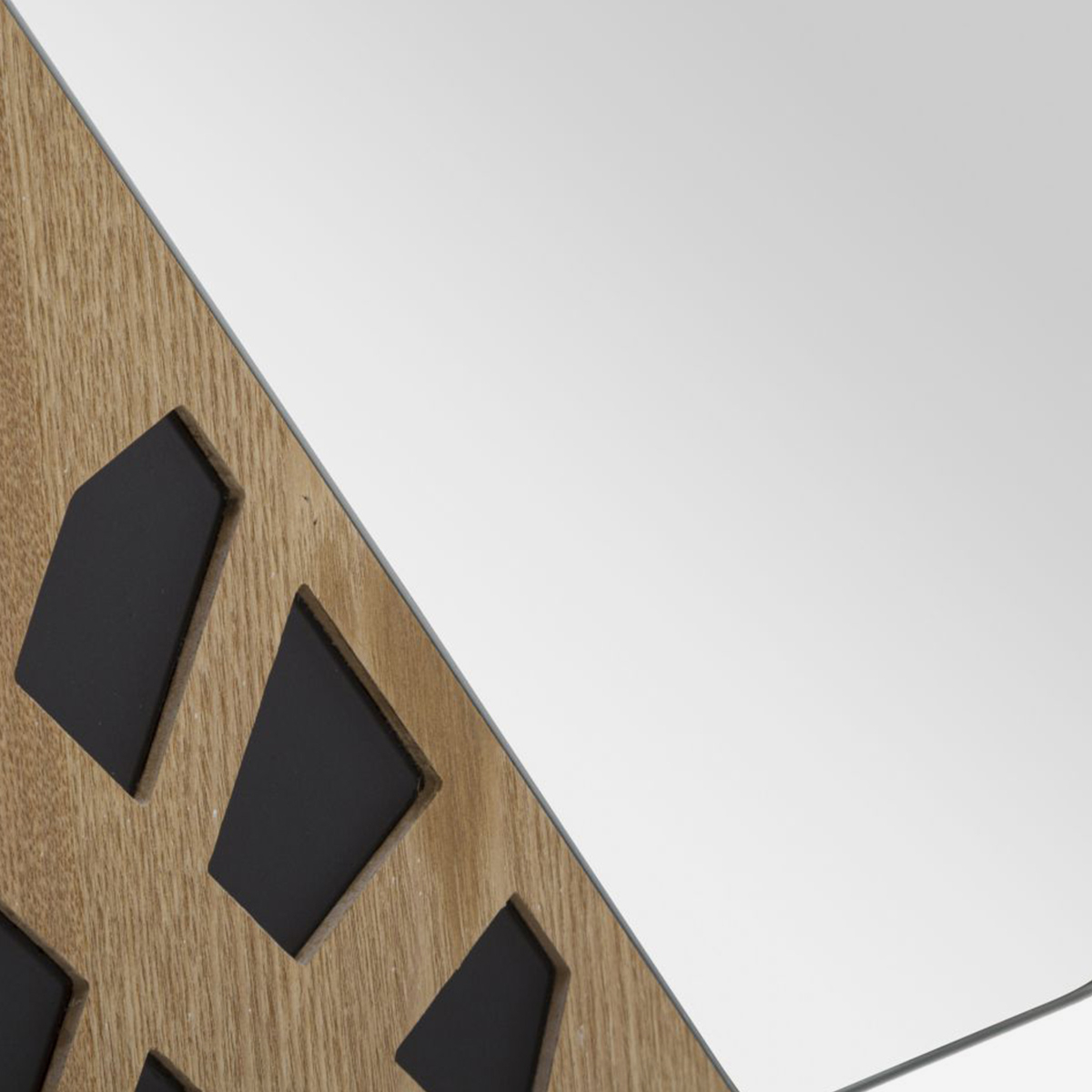 Angle Decorative Rectangular Wall Mirror with Geometric Accents — 4