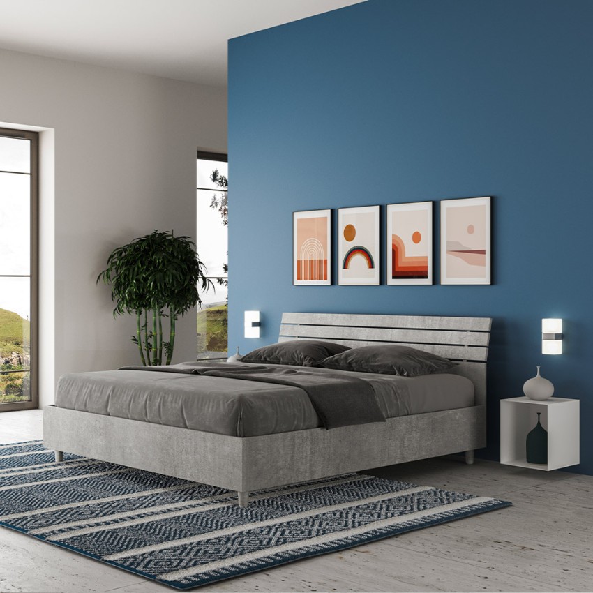 Double storage bed 160x190 cm concrete grey Ankel Nod Itamoby — 2