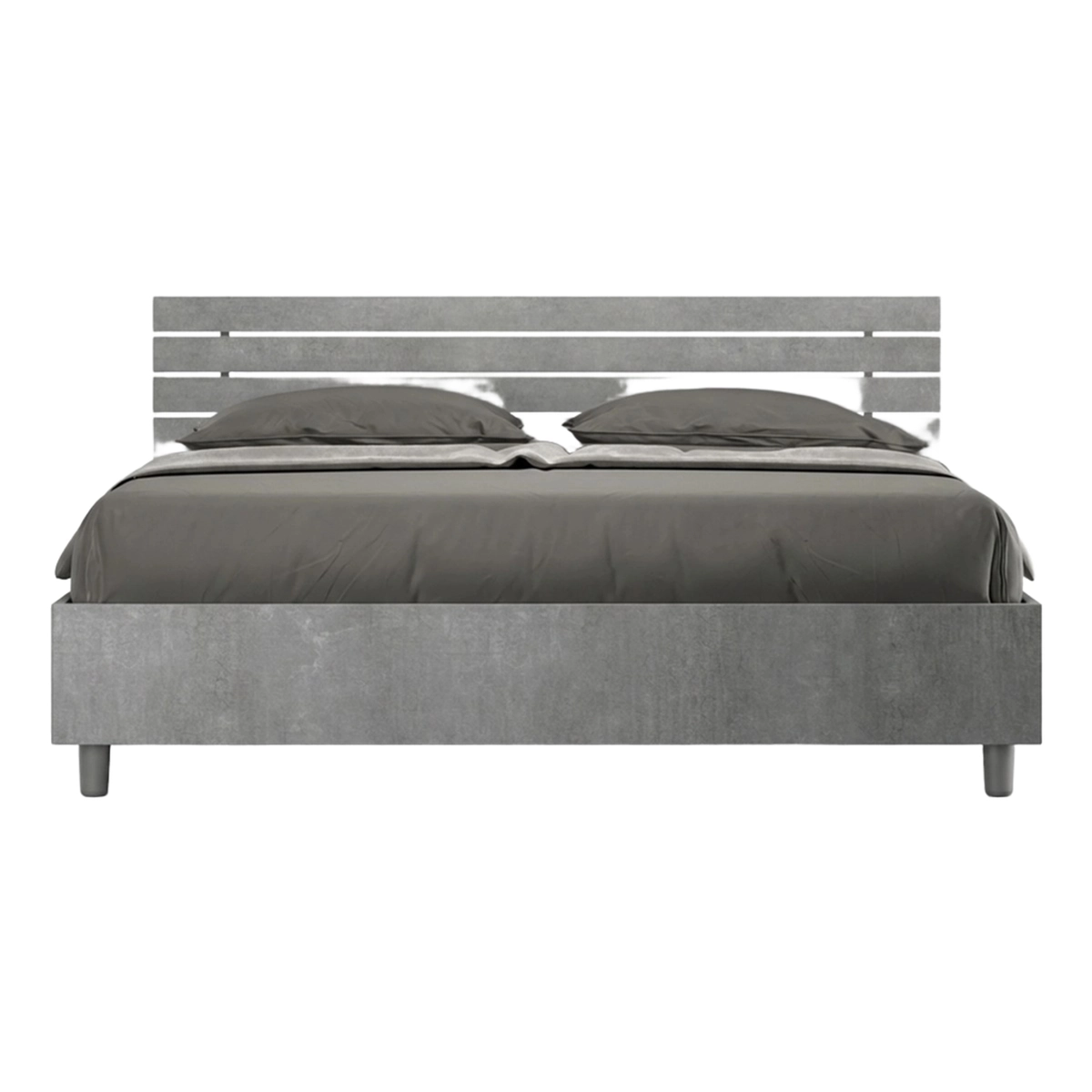 Double storage bed 160x190 cm concrete grey Ankel Nod Itamoby — 1