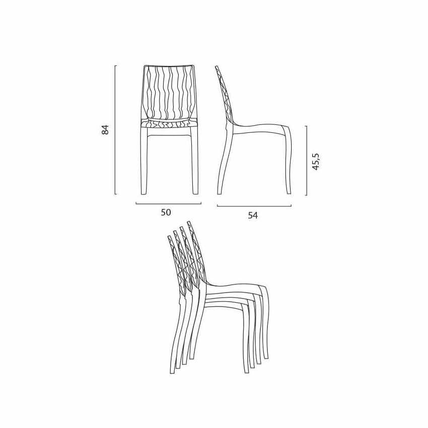 Dune Grand Soleil Clear Stacking Chair for Kitchen and Bar — 5