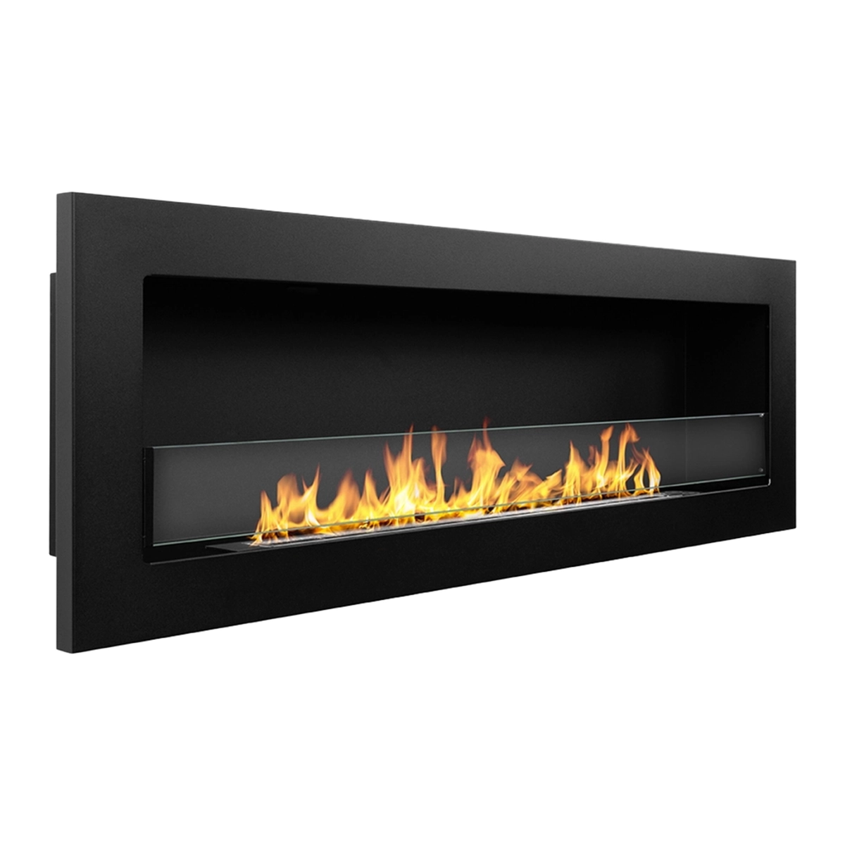 Wall-mounted & Recessed Bioethanol Fireplace 120x40 Divina Fire Livorno 120 — 1