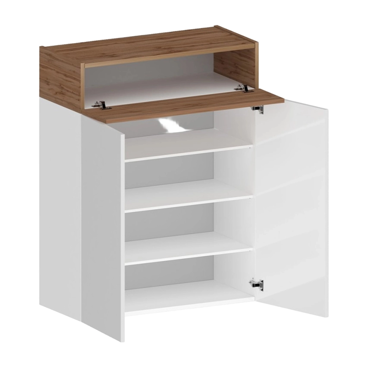 Modern Shoe Cabinet 2 Doors 4 Shelves 76x34x100cm Ayenne Web Furniture — 5
