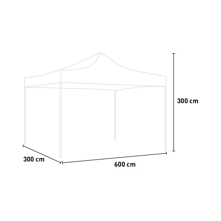 Pop-up gazebo 3x6m steel garden marquee Bower Divina Garden — 6