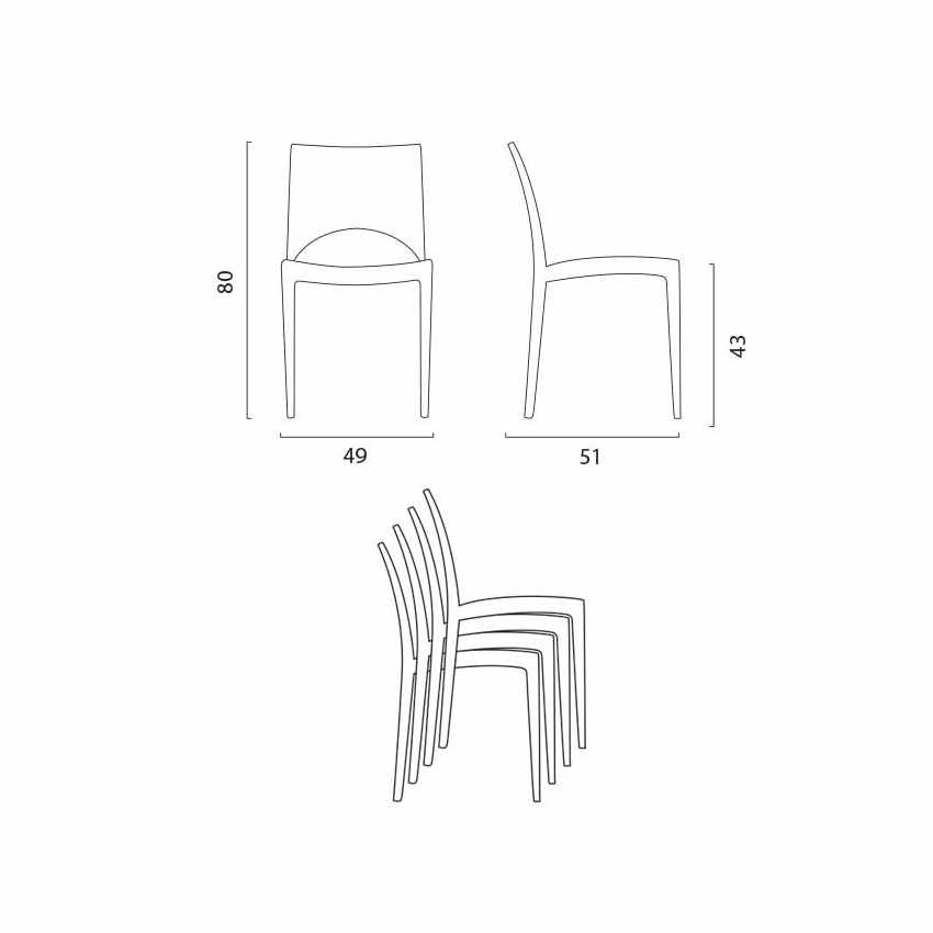 Paris Patio White Square Table 70x70 cm and 2 Chairs Set Grand Soleil — 7