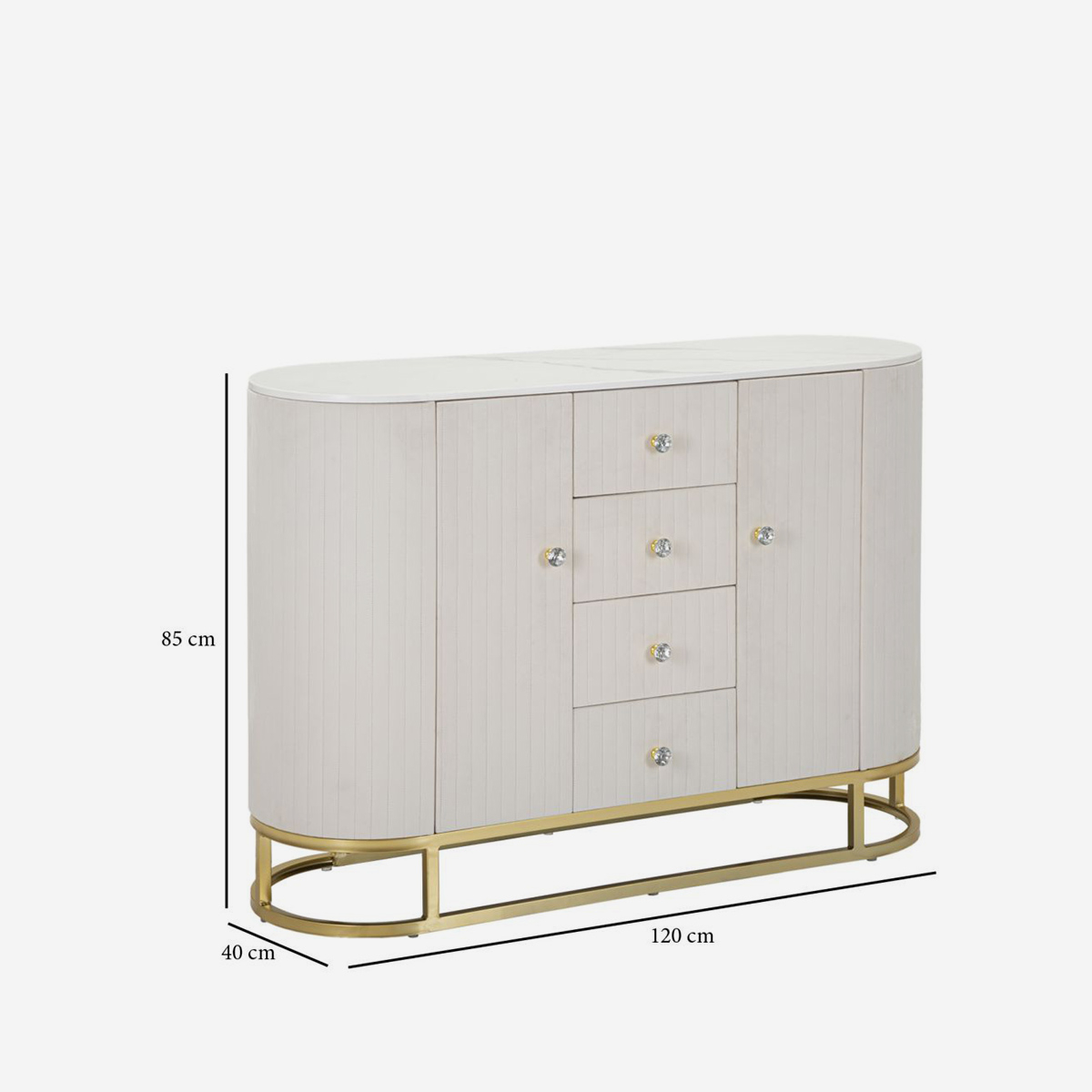 Montpellier modern sideboard with 2 doors and 4 drawers — 3