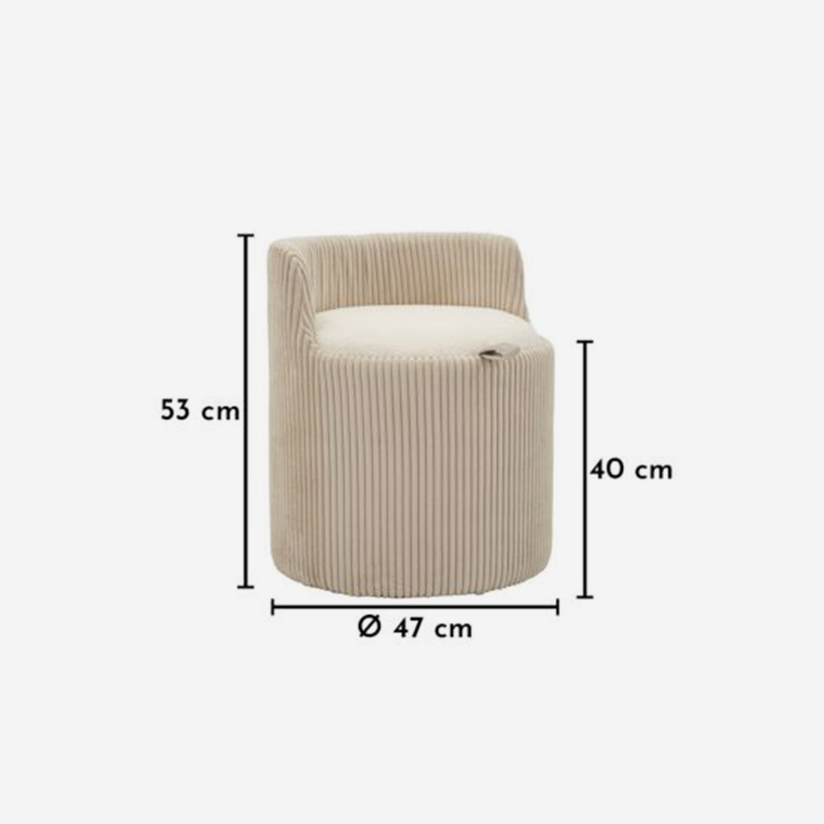 Dublino Upholstered Vanity Storage Ottoman Stool — 3