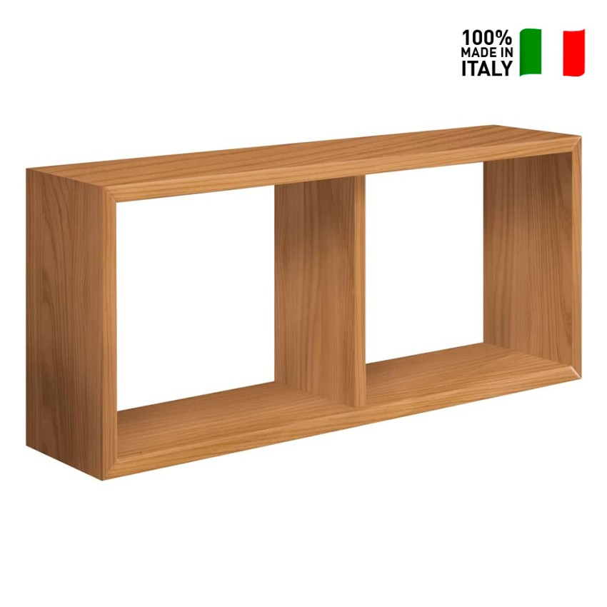 Morgana Modern 2-Compartment Rectangular Wall Cube Shelf — 2