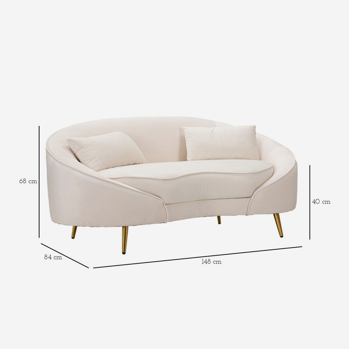 Oslo 2-seater upholstered fabric sofa for living room — 5