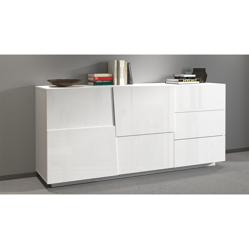 Modern Sideboard 2 Doors 3 Drawers Living Room Bedroom Glencoe Web Furniture — 6