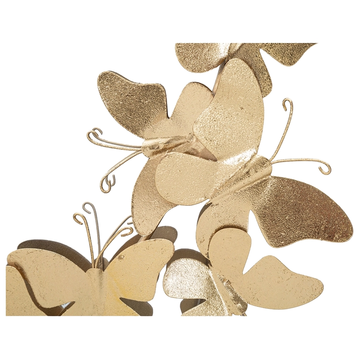 Butterfly Wind Gold Oval Wall Mirror with Decorative Butterflies — 5