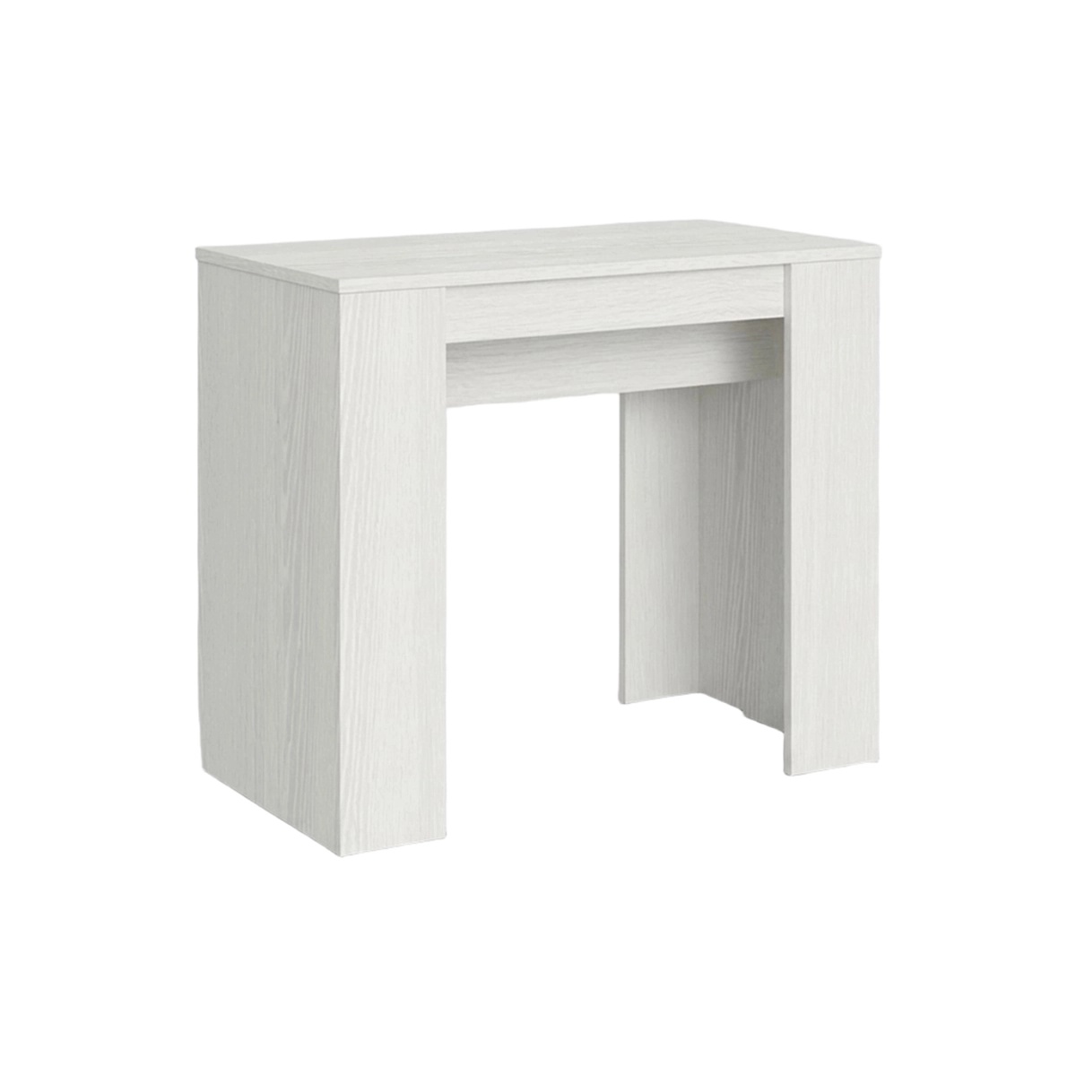 Extendable console dining table 90x48-308cm white wood Basic — 1