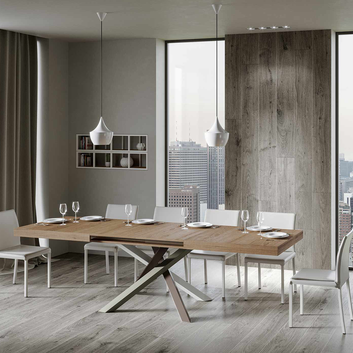 Volantis modern extendable dining table 90x180-440 cm — 3