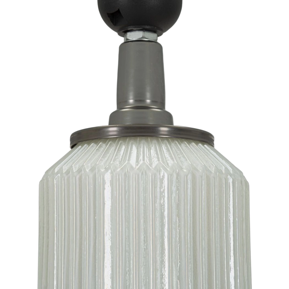 Bright One modern floor lamp with glass and Tessuto shade — 5