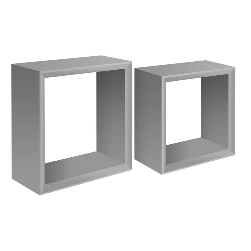 Set of 2 modern cube wall shelves Ginevra by AHD — 1