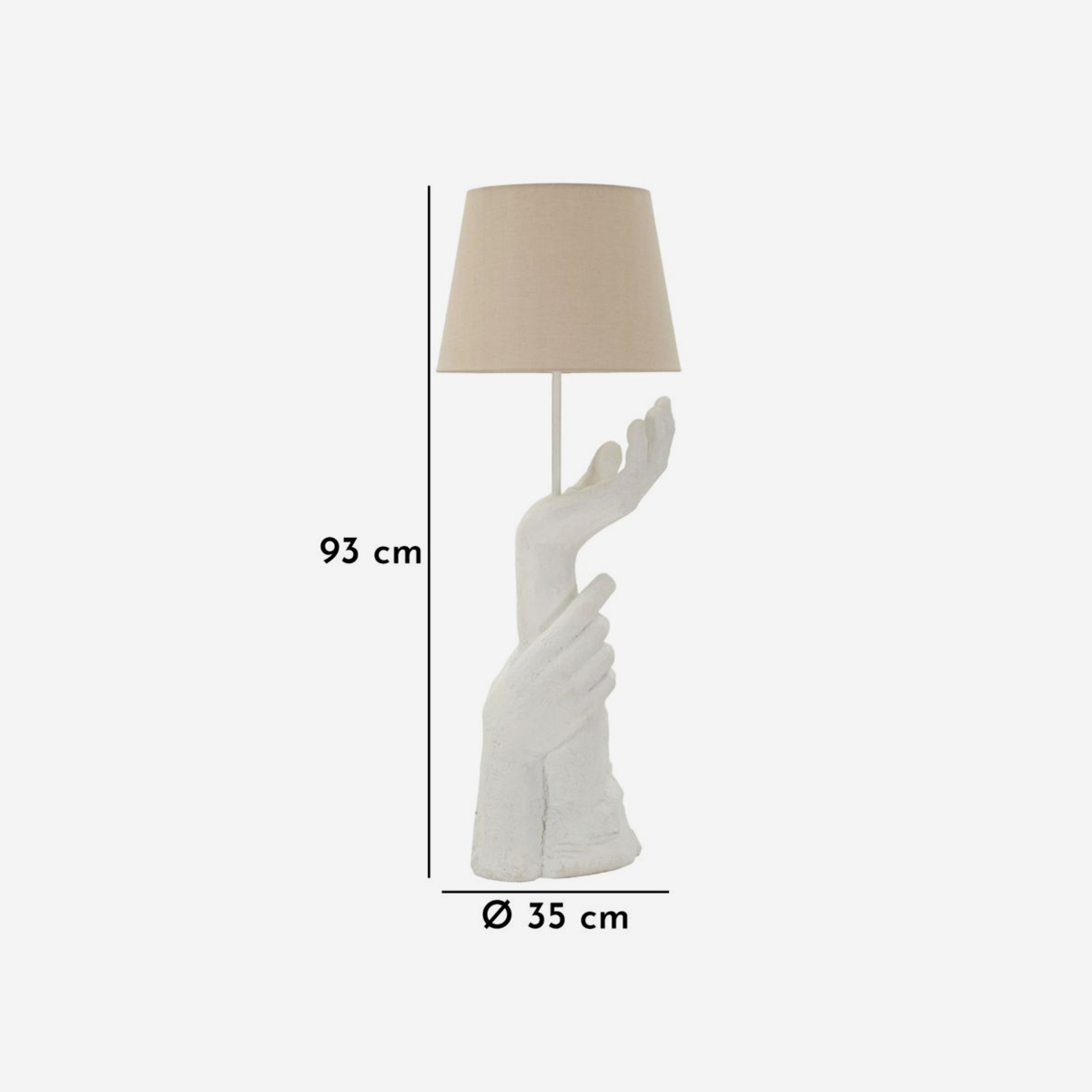 Life Sculptural Table Lamp in Polyresin and Tessuto — 3