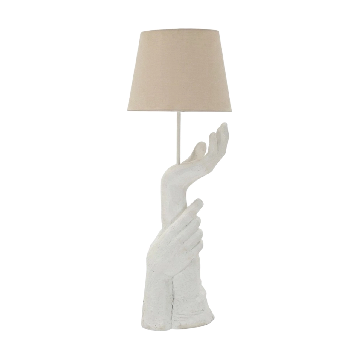 Life Sculptural Table Lamp in Polyresin and Tessuto — 1