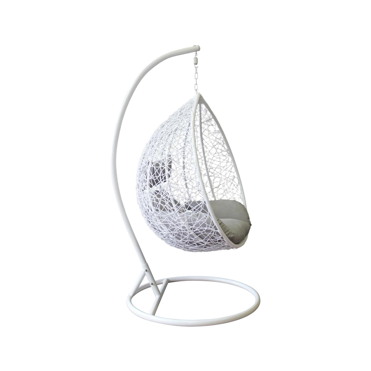 Giglio Hanging Rocking Chair Cosma in Wicker and Metal — 3