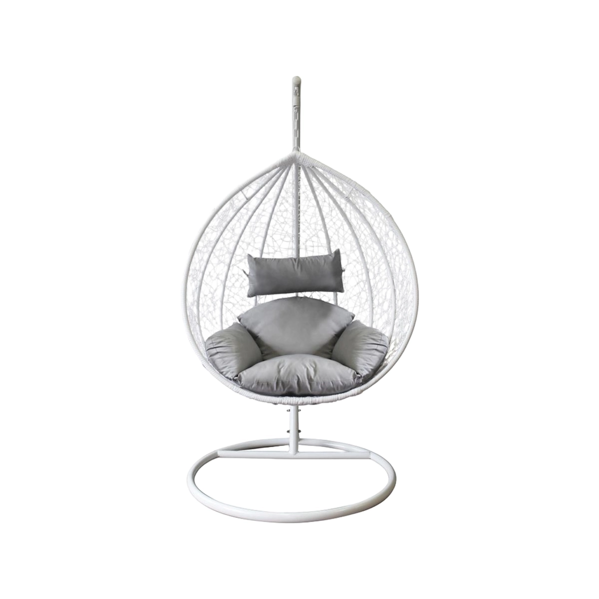 Giglio Hanging Rocking Chair Cosma in Wicker and Metal — 4