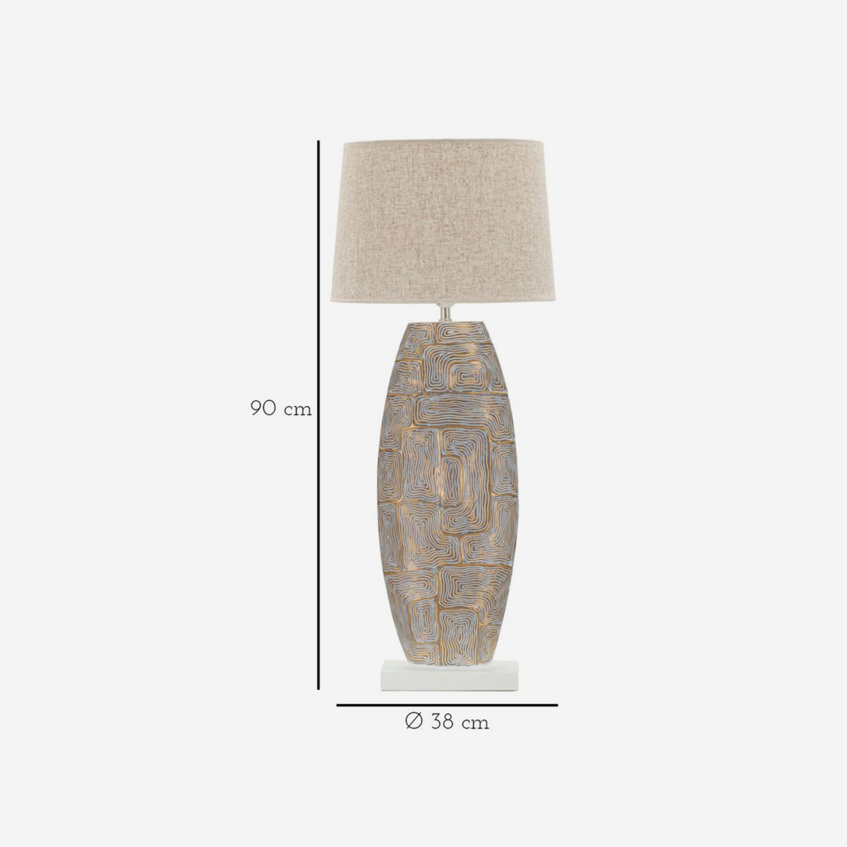 Eclips Tower Elegant Table Lamp in Polyresin and Iron 90 cm — 3