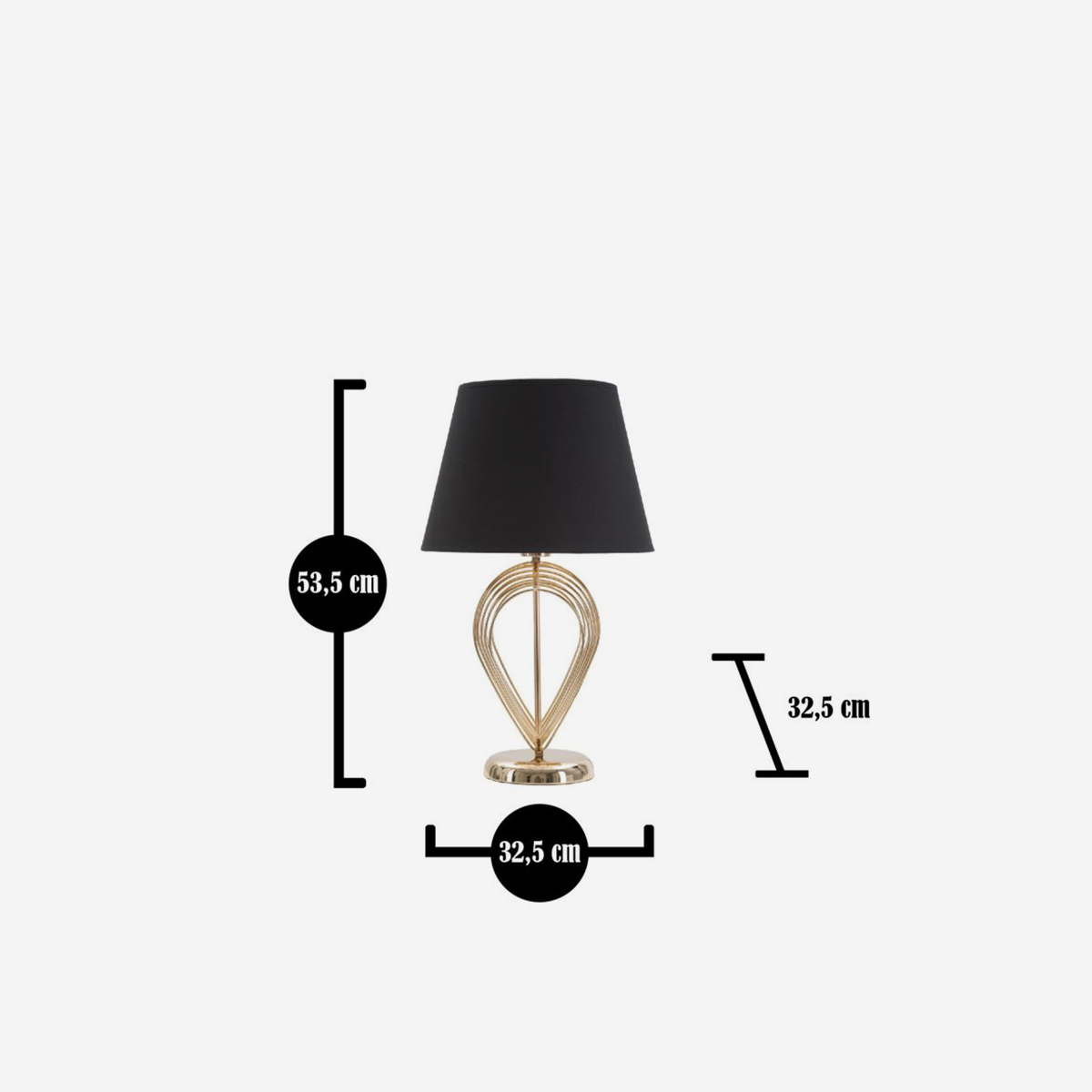 Modern Table Lamp in Metal and Tessuto Maxt 54 — 3