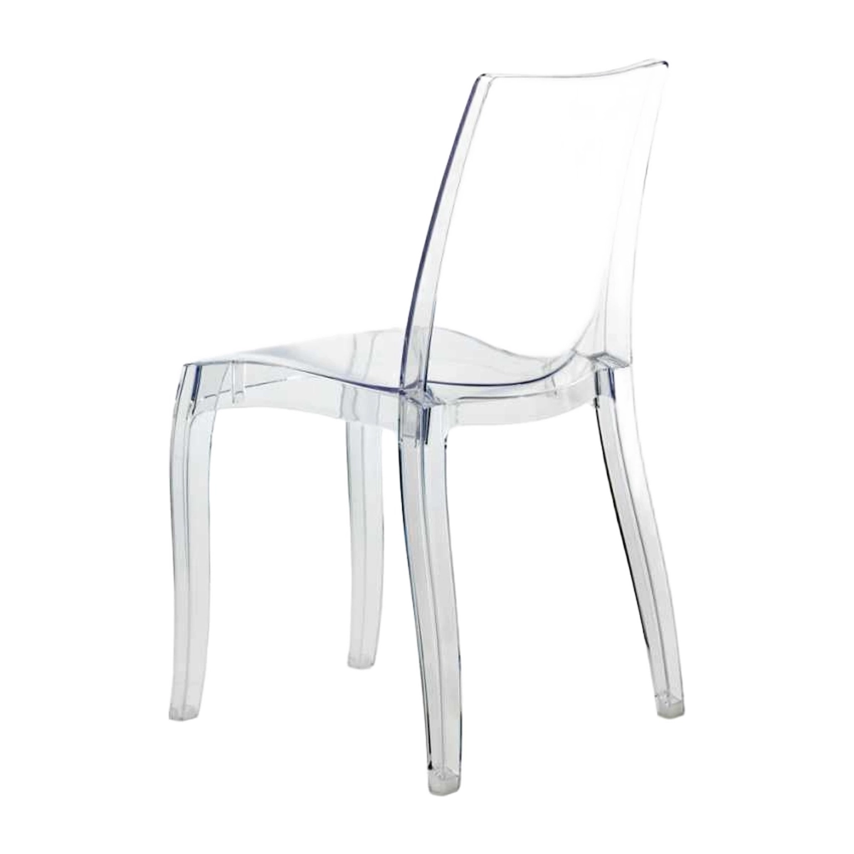 Square Black Table 70x70 cm and 2 Chairs Trasparenti Cristal Light Balcony — 3