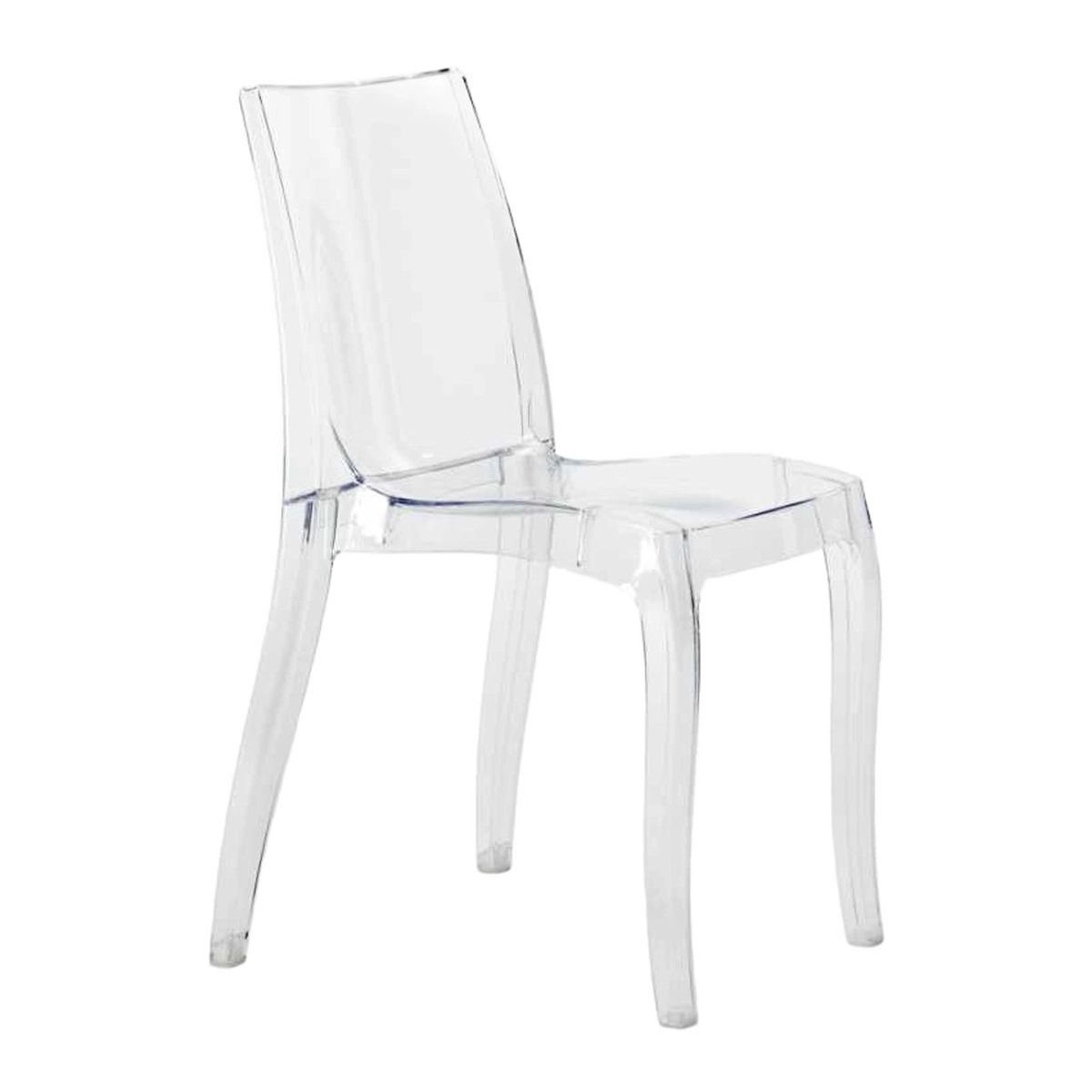 Square Black Table 70x70 cm and 2 Chairs Trasparenti Cristal Light Balcony — 4