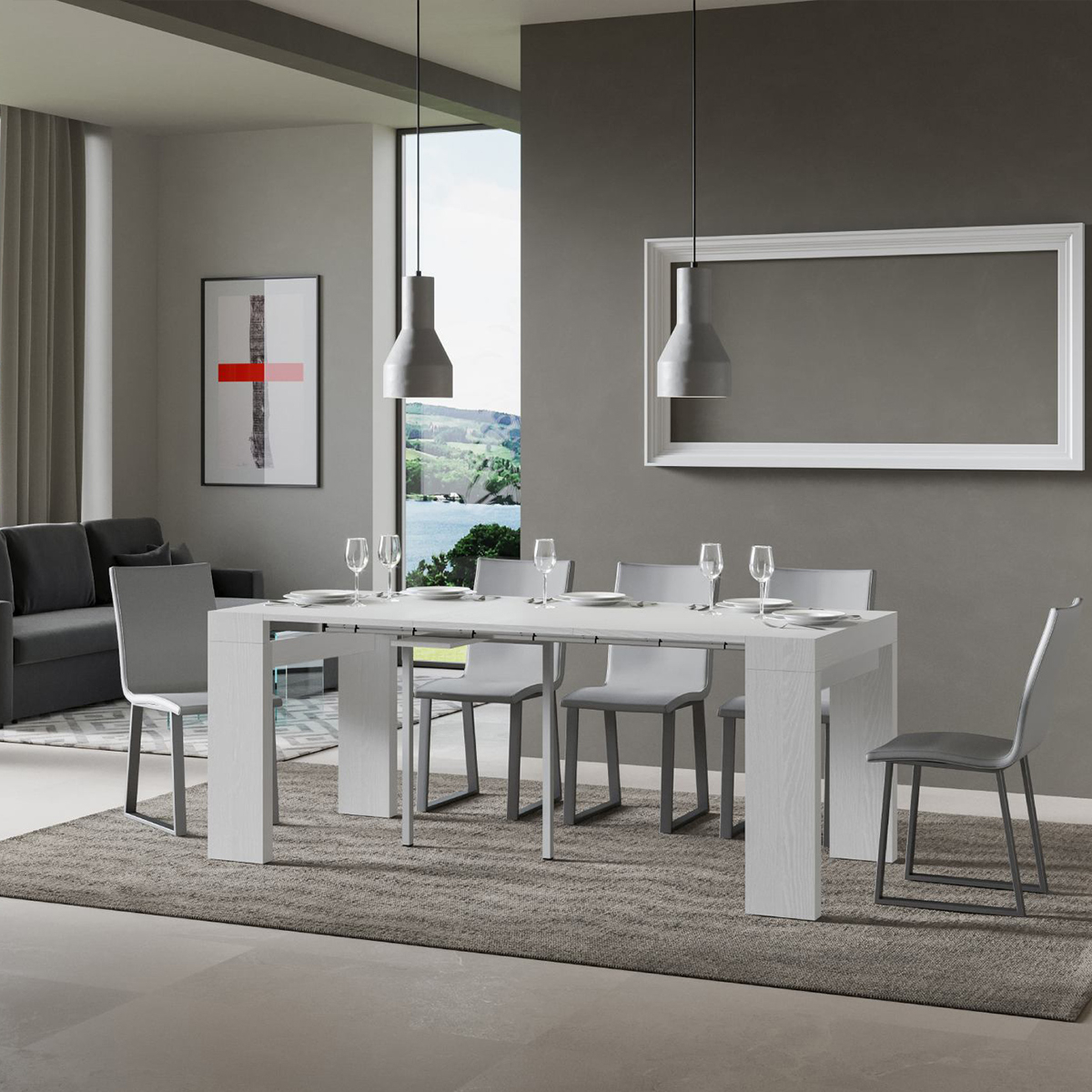 Modern Extendable Console Table 90x40-300 cm Roxell Itamoby — 2