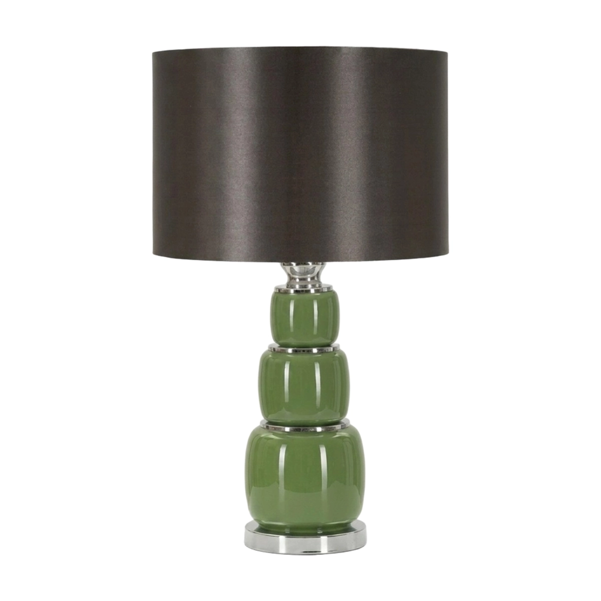 Eva Three Glass and Fabric Table Lamp — 1