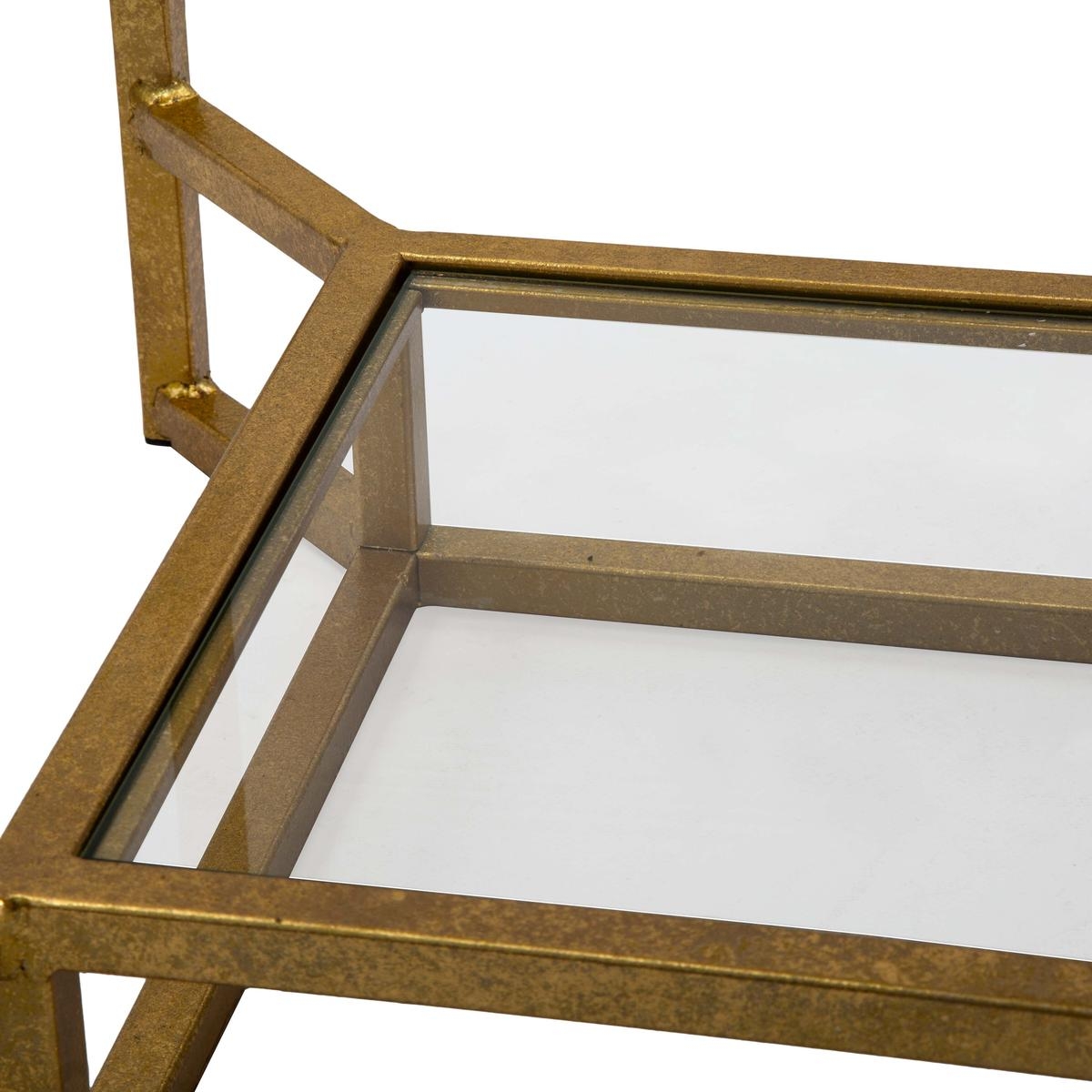 Double Marble Mauro Ferretti Coffee Table Gold Metal 47x47x60 cm — 3