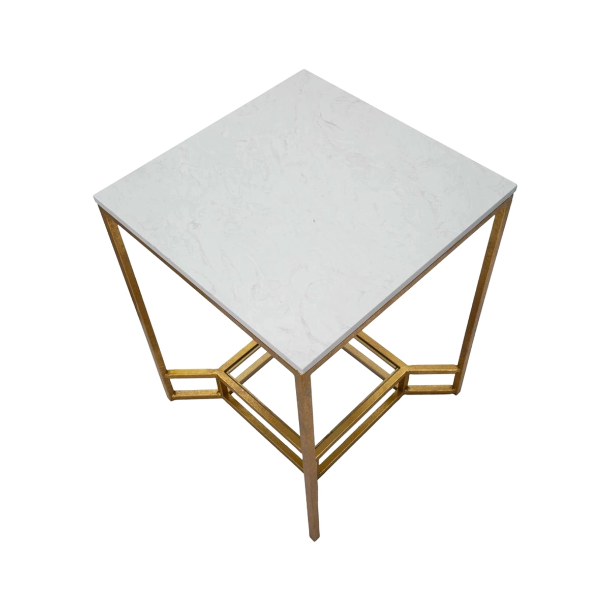 Double Marble Mauro Ferretti Coffee Table Gold Metal 47x47x60 cm — 6