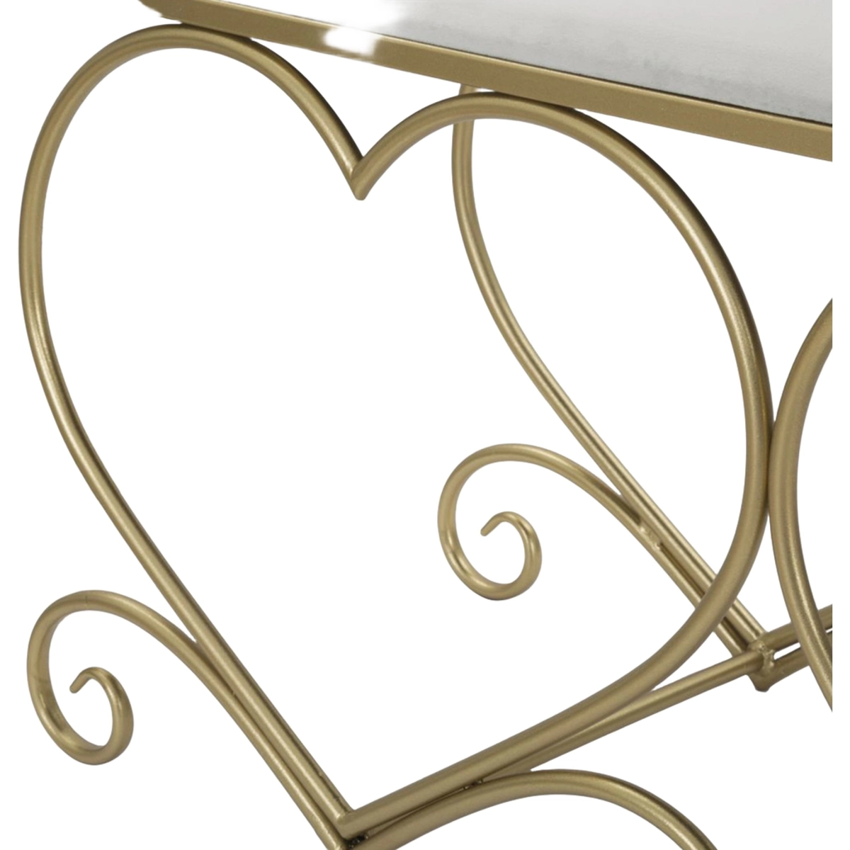 Mauro Ferretti Heart upholstered bench with Velluto effect — 6