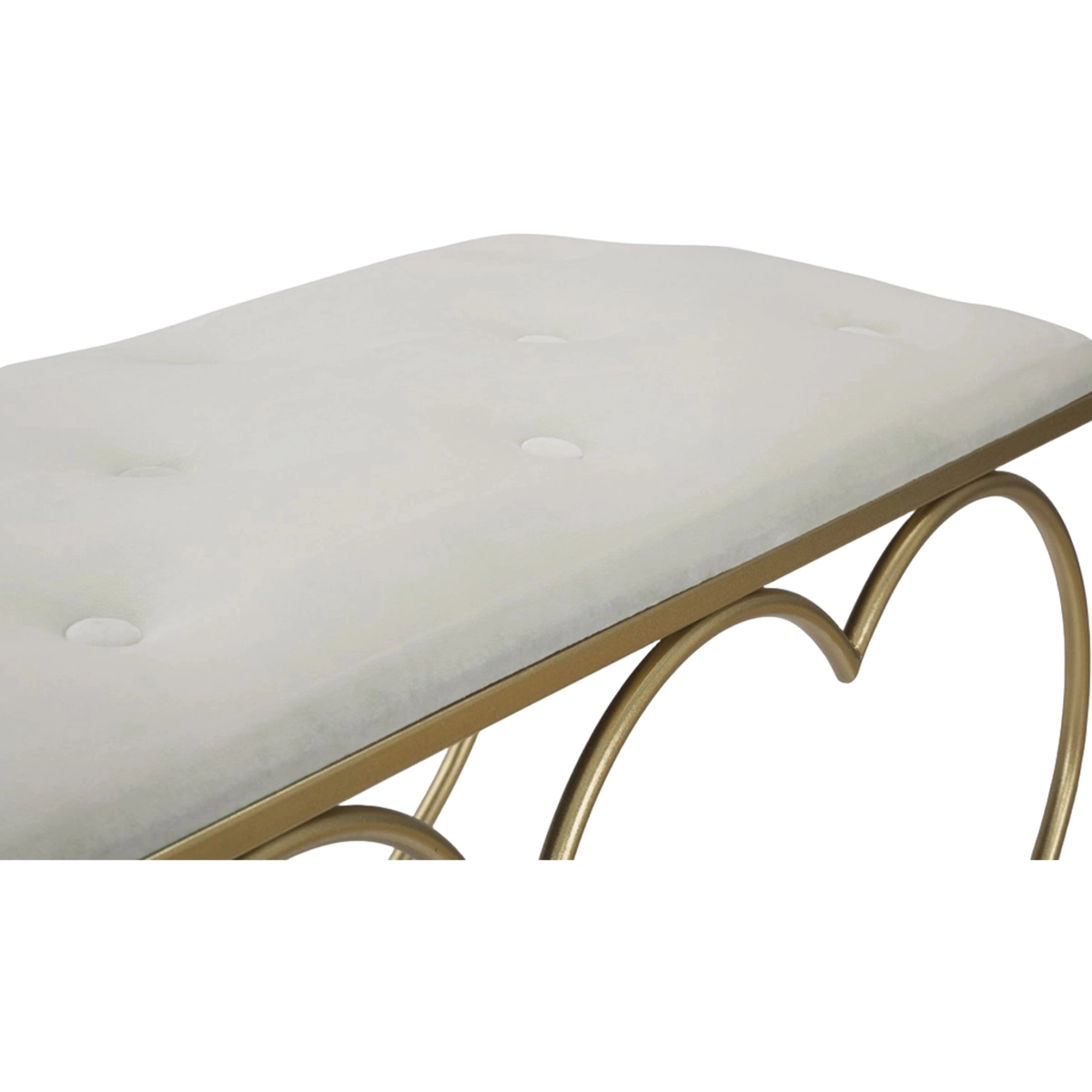 Mauro Ferretti Heart upholstered bench with Velluto effect — 5