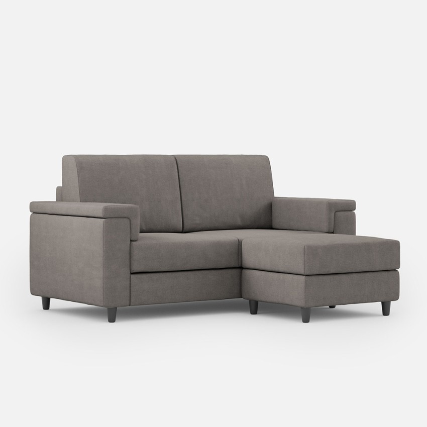 Modern 2 Seater Fabric Sofa 168cm with Ottoman Marrak 140P — 1