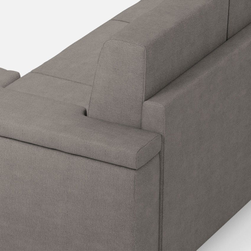 Modern 2 Seater Fabric Sofa 168cm with Ottoman Marrak 140P — 5