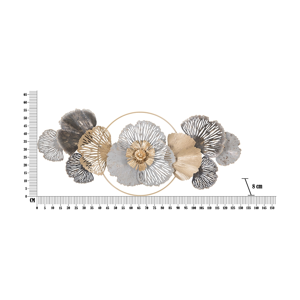 Poxy 3D Metal Wall Art Floral Leaves Decor Mauro Ferretti — 6